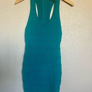Teal Sleeveless Bodycon Dress